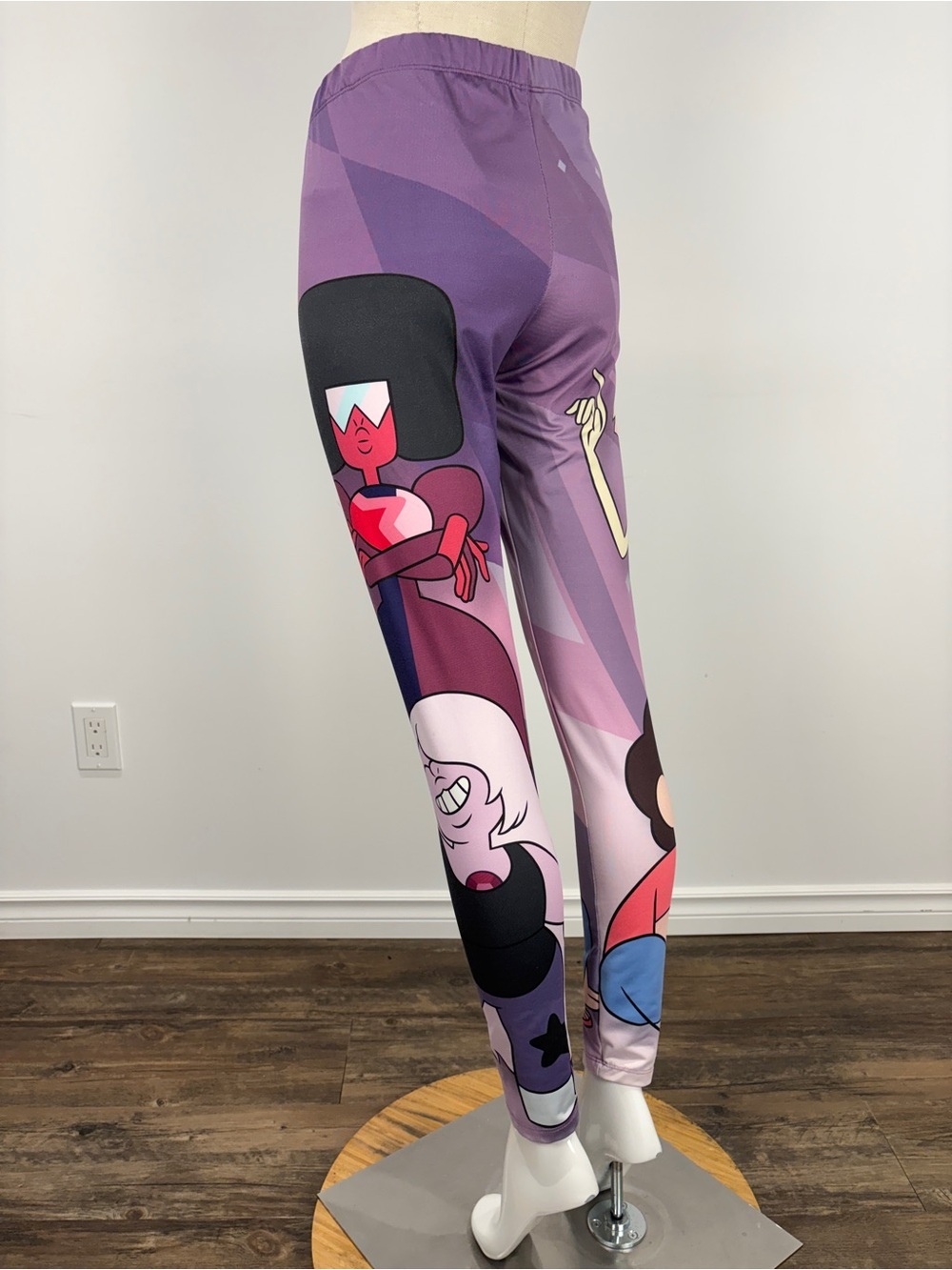 Steven Universe Leggings Graphic Crystal Gems Pants Purple XL
